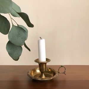 Vintage brass candle holder